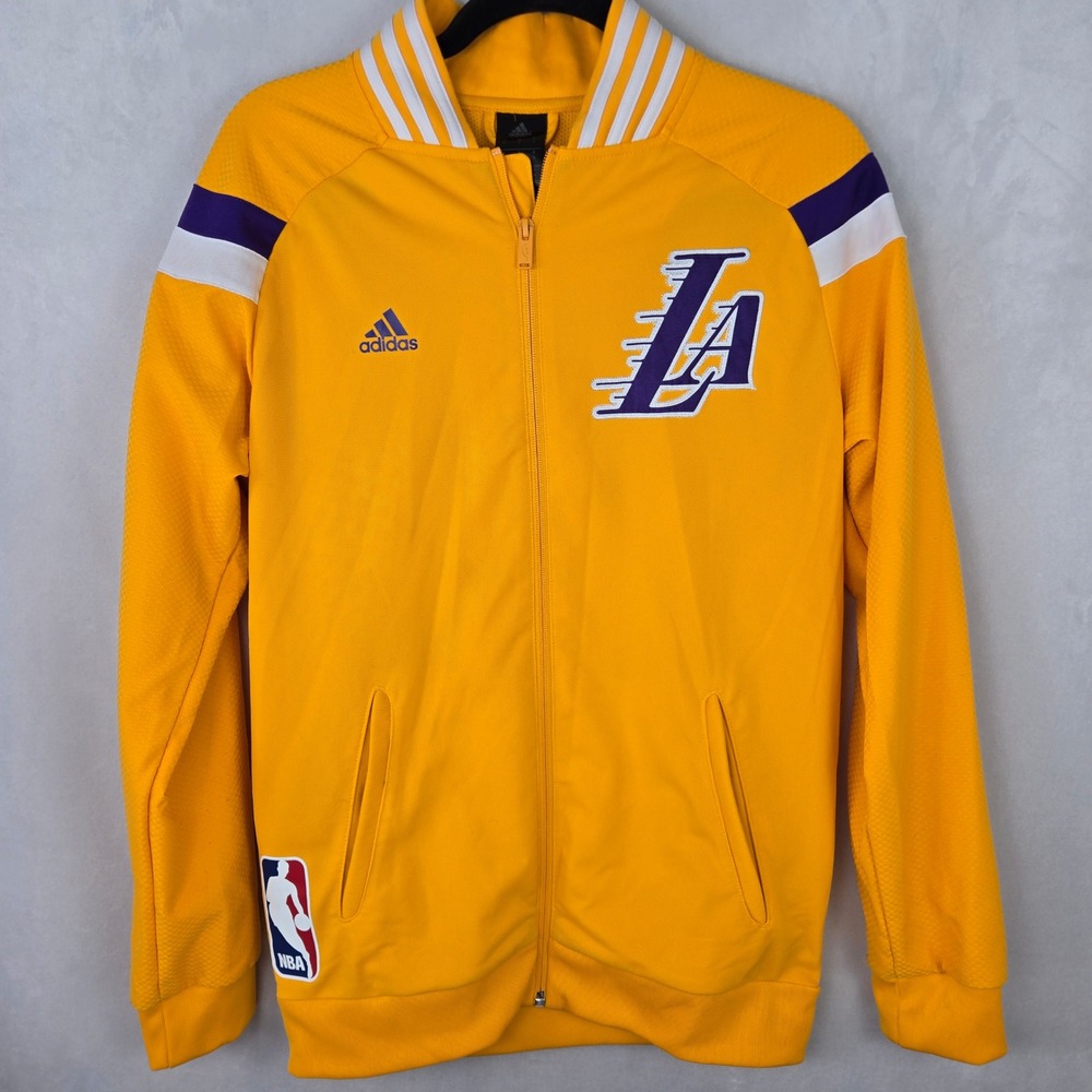 Los Angeles Lakers Adidas On Court Warmup Jacket Rare 2014-15 Kobe‎ Shaq Mens S